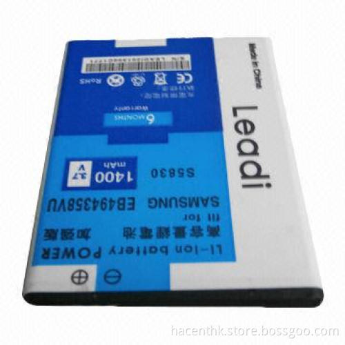 Mobile Battery for Samsung Ace S5830 with 1,400mAh Capacity and 700-120 Hours Standby Time